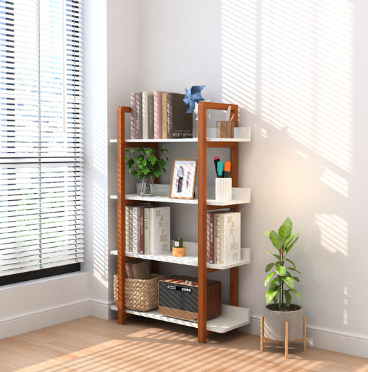 Solid wood bookshelf,The four layer multifunctional open shelf can also be used as a bookshelf or plant rackbookshelf or plant rack